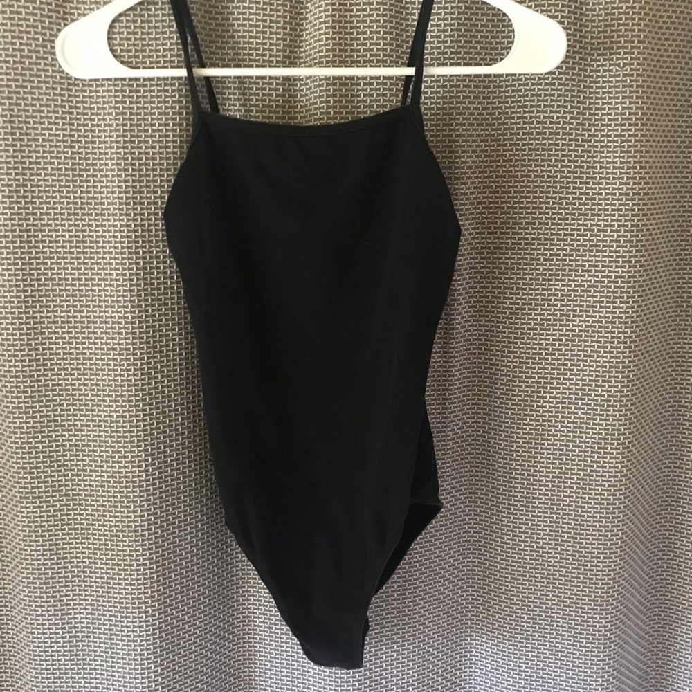 Plain black ballet leotard sizeS